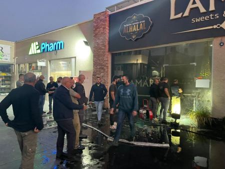 بيت جن : حريق هائل بمحل حلويات